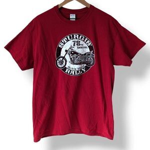 Red Sturgis Motorcycle Rally T-Shirt 78th Annual 2018 Size Large